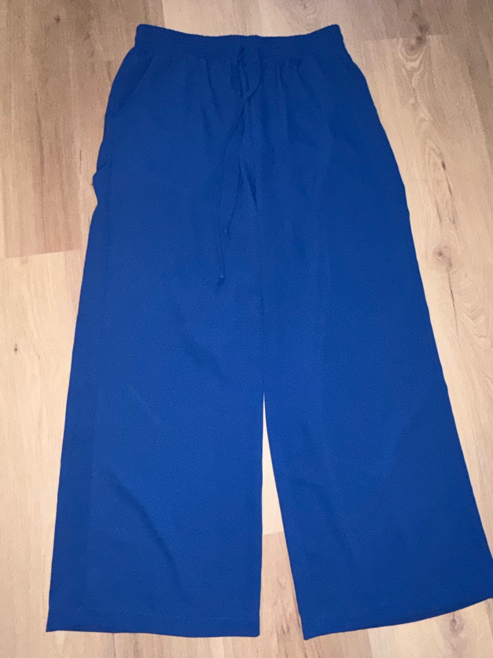 MELLODAY Cobalt Blue Wide-Leg Pull-On Pants